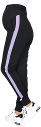 MijaCulture Wygodne spodnie dresowe ciążowe Coco M003 czarny/fiolet3
