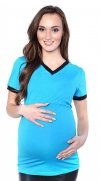 Komfortowy T-shirt „Eva” 2 w 1 dla karmiących oraz kobiet w ciąży 9055 turkus 2