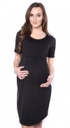 Zjawiskowa sukienka 2 w 1 ciążowa i do karmienia Lora czarna 2