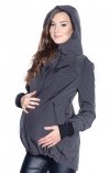 kurtka softshell 3D ciążowa i do noszenia dziecka M52/4068 szary 1