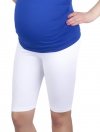 MijaCulture - wygodne krótkie legginsy ciążowe 4008/M25 biały 1