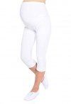 Komfortowe legginsy ciążowe 3/4 białe 3