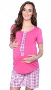 3 w 1 piżama ciążowa i do karmienia 4030/M47 różowy 2