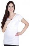 bluzka z pętelką 2 w1 ciążowa i do karmienia M18/4003 biały 1