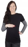 Wyjątkowa bluzka 2 w1 dla kobiet w ciąży oraz dla karmiących „Delia” 9006 czarny 2