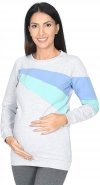 Funkcjonalna bluza ciążowa i do karmienia SKY 9086 melanż/niebieski/mięta1