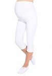 Komfortowe legginsy ciążowe 3/4 biały