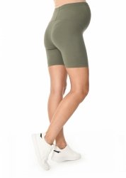 Super wygodne krótkie legginsy spodenki ciążowe M012 khaki