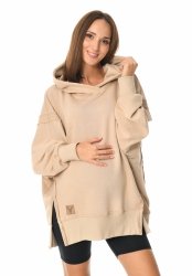 MijaCulture - 3 w 1 bluza Oversize ciążowa i do karmienia z rozcieciami „Victoria” M015 bez