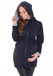 MijaCulture - bluza ciążowa 3 w1 / peleryna M62/4070 ciemny granat