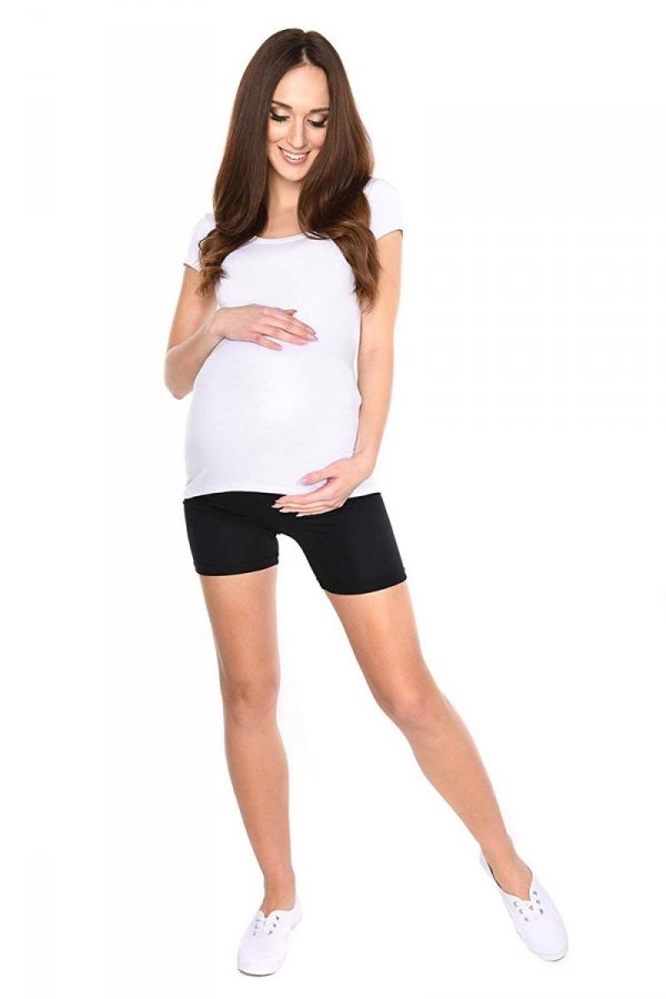 Wygodne krótkie legginsy ciążowe Mama Mia czarny 2