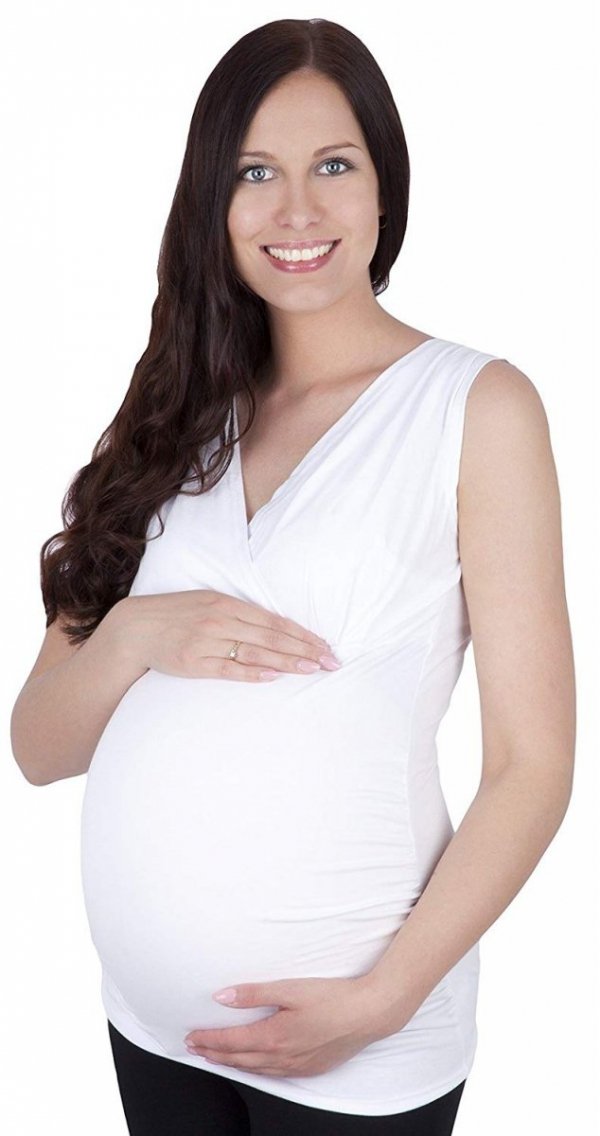  elegancki top ciążowy i do karmienia 4013/M27 biały 2