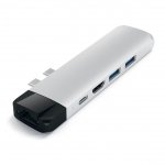 Satechi PRO Ethernet USB-C HUB - Ethernet / HDMI / USB 3.0 / USB-C PD / microSD / Silver (srebrny)