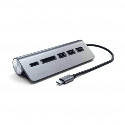 Satechi USB-C Combo HUB/ 3x USB-A 3.0 / microSD / SD / Space Gray (Gwiezdna Szarość)
