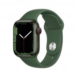 Apple Watch Series 7 41mm GPS + Cellular (LTE) Koperta z aluminium w kolorze zielonym z paskiem sportowym w kolorze koniczyny
