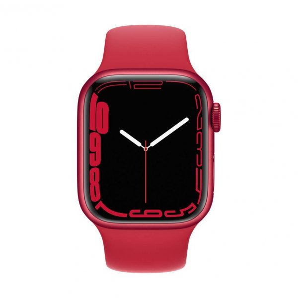 Apple Watch Series 7 41mm GPS Koperta z aluminium w kolorze (PRODUCT)RED z paskiem sportowym w kolorze (PRODUCT)RED