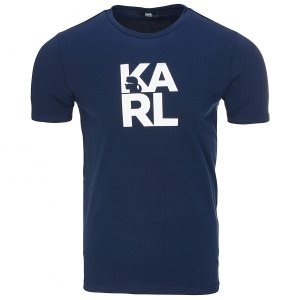 Karl Lagerfeld  t-shirt koszulka męska granatowa KL22MTS01