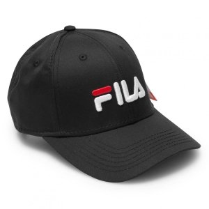 Fila czapka z daszkiem czarna bejsbolówka Panel Strap Back Linear Logo