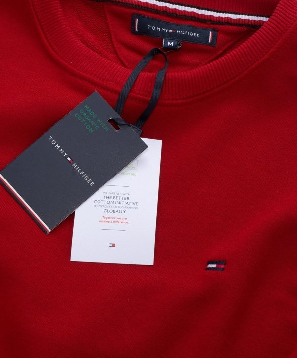 TOMMY HILFIGER BLUZA MĘSKA CZERWONA