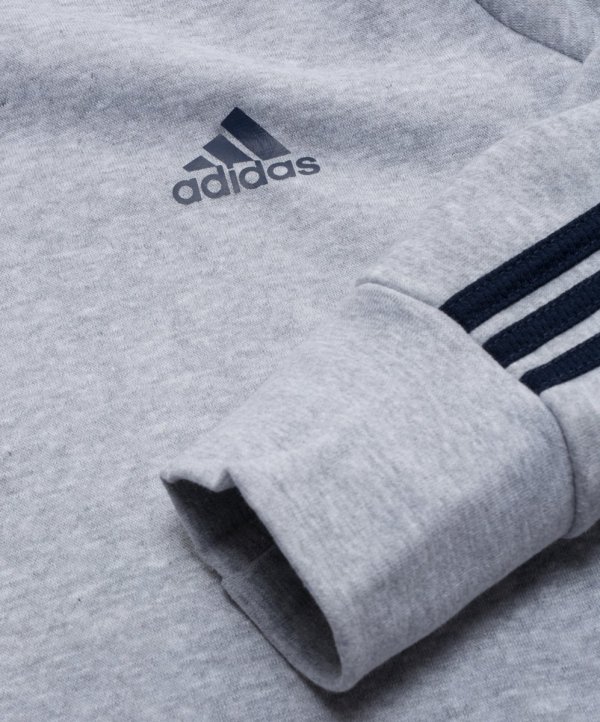 Adidas bluza męska szara 3-Stripes Crewneck Sweatshirt BQ9642