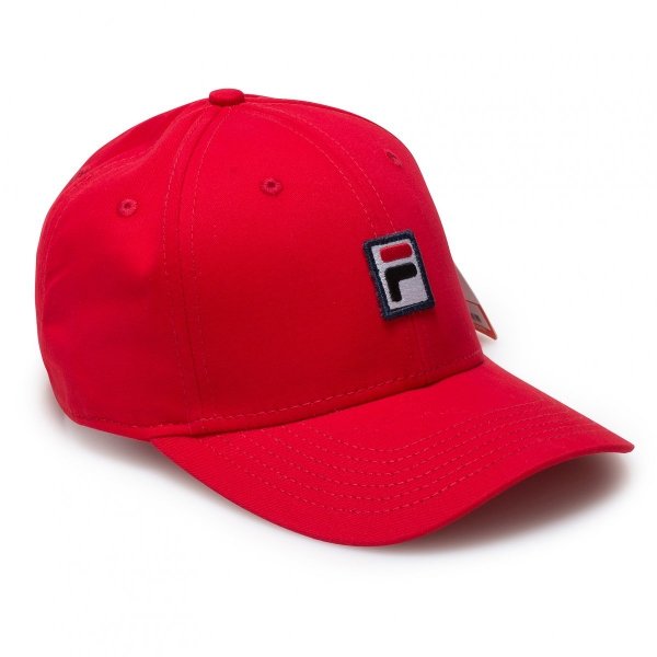 Fila Box logo czapka z daszkiem czerwona bejsbolówka