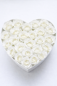  DUŻY Box serce świeże, żywe róże