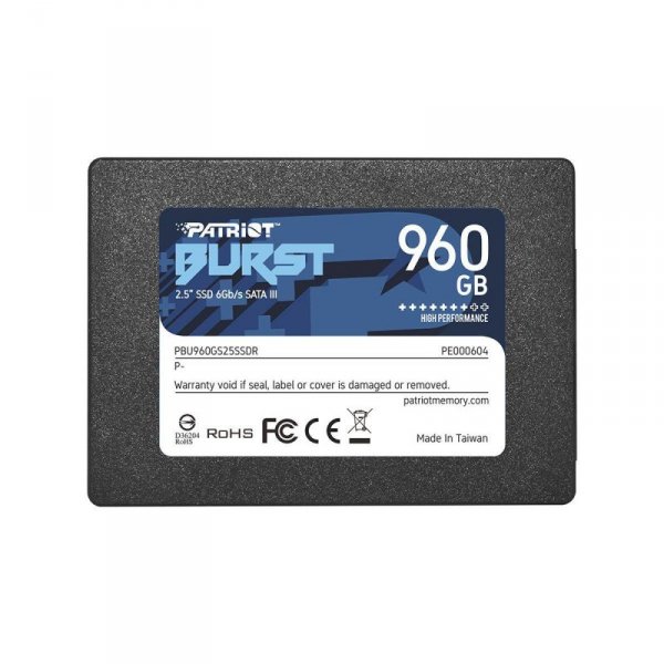 Dysk SSD Patriot Burst 960GB SATA3 2,5&quot; (560/540 MB/s) 7mm, TLC