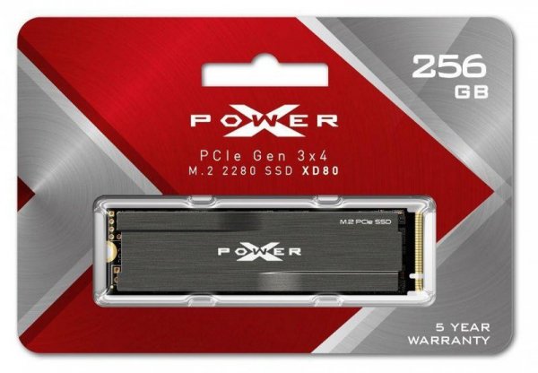 Dysk SSD Silicon Power XPOWER XD80 256GB M.2 PCIe Gen3x4 NVMe (3100/1200 MB/s) 2280