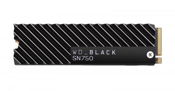 Dysk SSD WD Black SN750 500GB M.2 2280 PCIe NVMe (3470/2600 MB/s) WDS500G3XHC z radiatorem