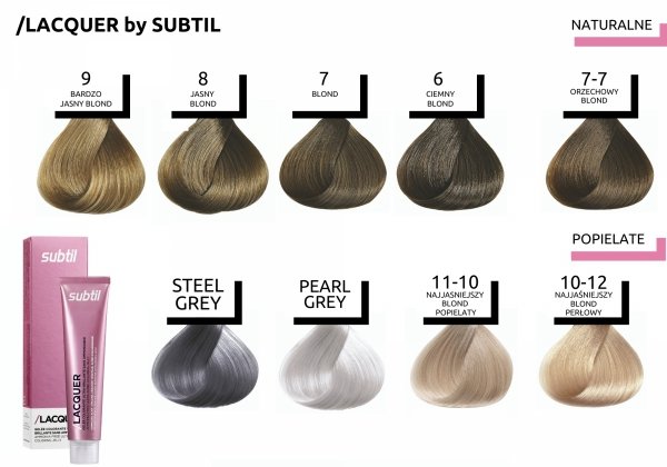 LACQUER 10-16 - Blond Très Très Clair Cendré Rouge VERY VERY LIGHT ASH RED BLOND SUBTIL LACQUER XXL SHINE Profesjonalny Toner Kwasowy z efektem lustrzanego blasku  Subtil 60 ml.