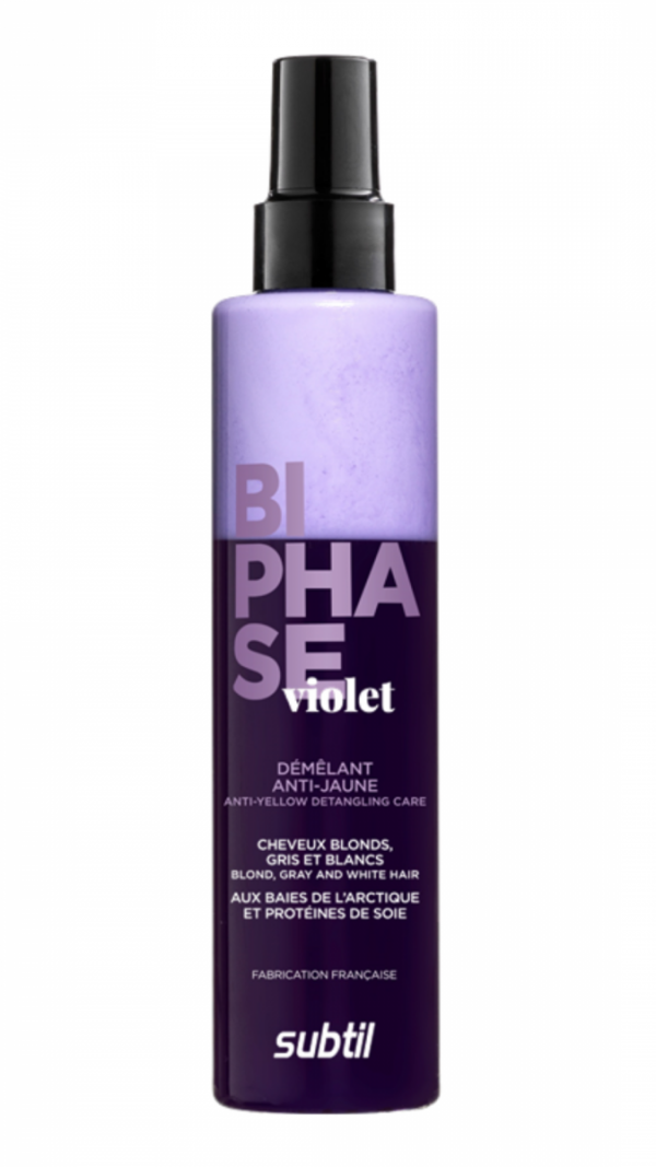 BIPHASE Blond Subtil. Fioletowa, ułatwiająca rozczesywanie odżywka w sprayu niwelująca żółte odcienie 200 ml.