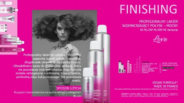 SUBTIL STYLIZACJA | PROFESJONALNY LAKIER WZAMACNIAJĄCY POŁYSK – FINISHING MOCNY 250ml 