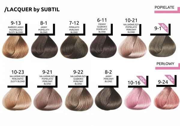 LACQUER 6 - Blond Foncé DARK BLOND SUBTIL LACQUER XXL SHINE Profesjonalny Toner Kwasowy z efektem lustrzanego blasku  Subtil 60 ml.