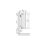 Purmo Plan Ventil Compact Flex FCVF33 500x900