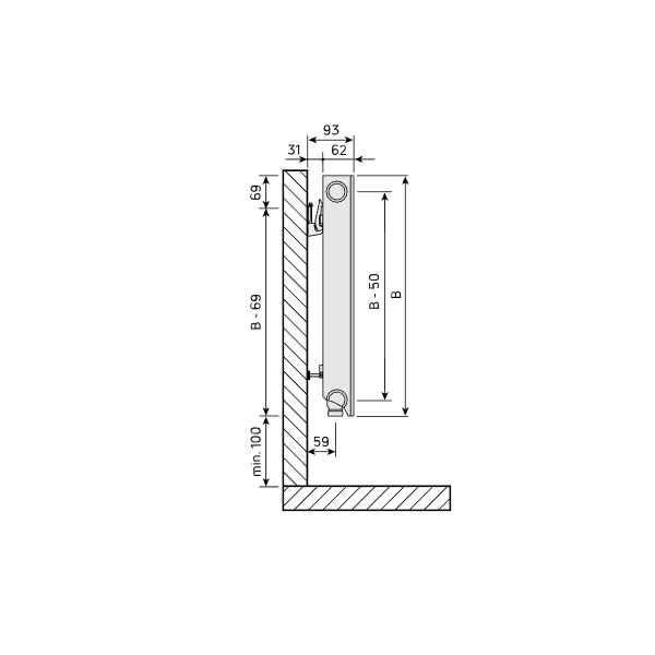 Purmo Ramo Ventil Compact Flex RCVF11 300x1200