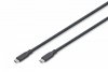 Digitus Kabel połączeniowy silikonowy USB-C - USB-C, USB 4 Gen3 40G 8K 240W, 0,5m Czarny