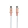 Guess Ebossed Logo - Kabel USB-C do USB-C Fast Charging 1.5m (różowy)