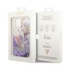 Guess Liquid Glitter Flower – Etui iPhone 14 Plus (fioletowy)