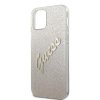 Guess Glitter Gradient Script - Etui iPhone 12 / iPhone 12 Pro (złoty)