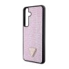 Guess Rhinestone Triangle - Etui Samsung Galaxy S24+ (różowy)
