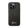 Guess Glitter Flakes Metal Logo Case – Etui iPhone 14 Pro (czarny)