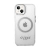 Guess Metal Outline MagSafe - Etui iPhone 14 Plus (przezroczysty / srebrny)