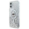 Karl Lagerfeld Liquid Glitter Karl Head MagSafe - Etui iPhone 16 (przezroczysty)