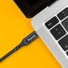 Crong Armor Link - Kabel 60W PD 3A USB-A do USB-C 25cm (czarny)
