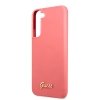 Guess Silicone Script Metal Logo - Etui Samsung Galaxy S22+ (fuksja)
