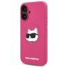 Karl Lagerfeld Silicone Choupette Head Print MagSafe - Etui iPhone 16 (fuksja)