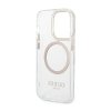 Guess Metal Outline Magsafe - Etui iPhone 14 Pro Max (przezroczysty / złoty)