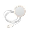 Guess Bundle Pack MagSafe IML Marble - Zestaw etui + ładowarka MagSafe iPhone 14 Plus (biały/złoty)