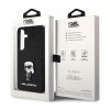 Karl Lagerfeld Fixed Glitter Ikonik Logo Metal Pin - Etui Samsung Galaxy S24 (czarny)