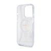 Guess Ring Stand Script Glitter MagSafe - Etui iPhone 15 Pro (przezroczysty)